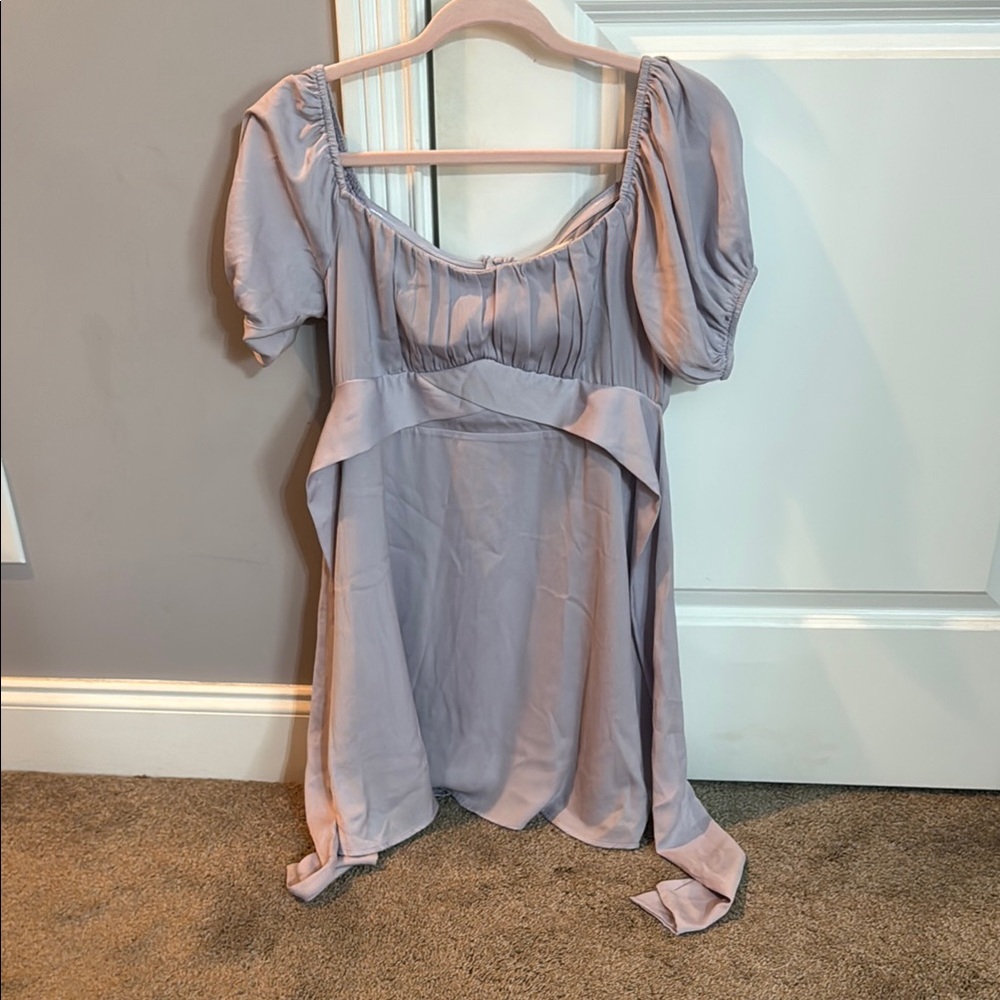 Altar’d State Purple Puff Sleeve Dress